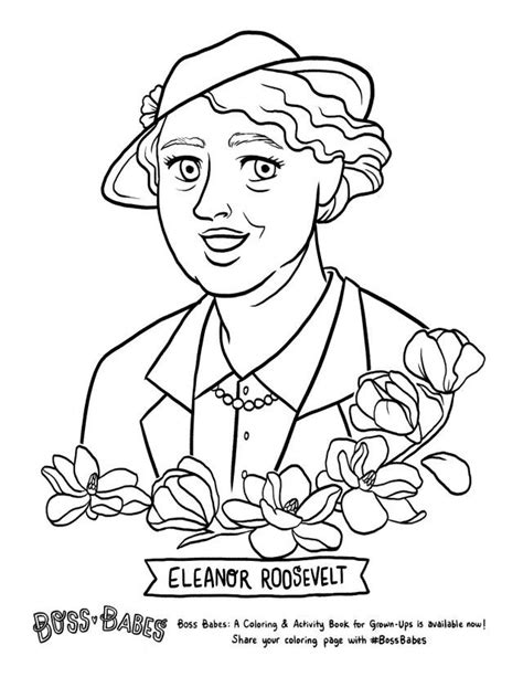 eleanor roosevelt coloring page|Eleanor Roosevelt coloring page .